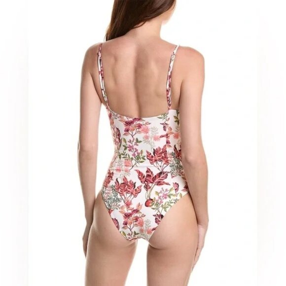 NWT ONIA Chelsea One-piece Swimsuit XS Liberty Fabric Floral Multi Color - Picture 2 of 7